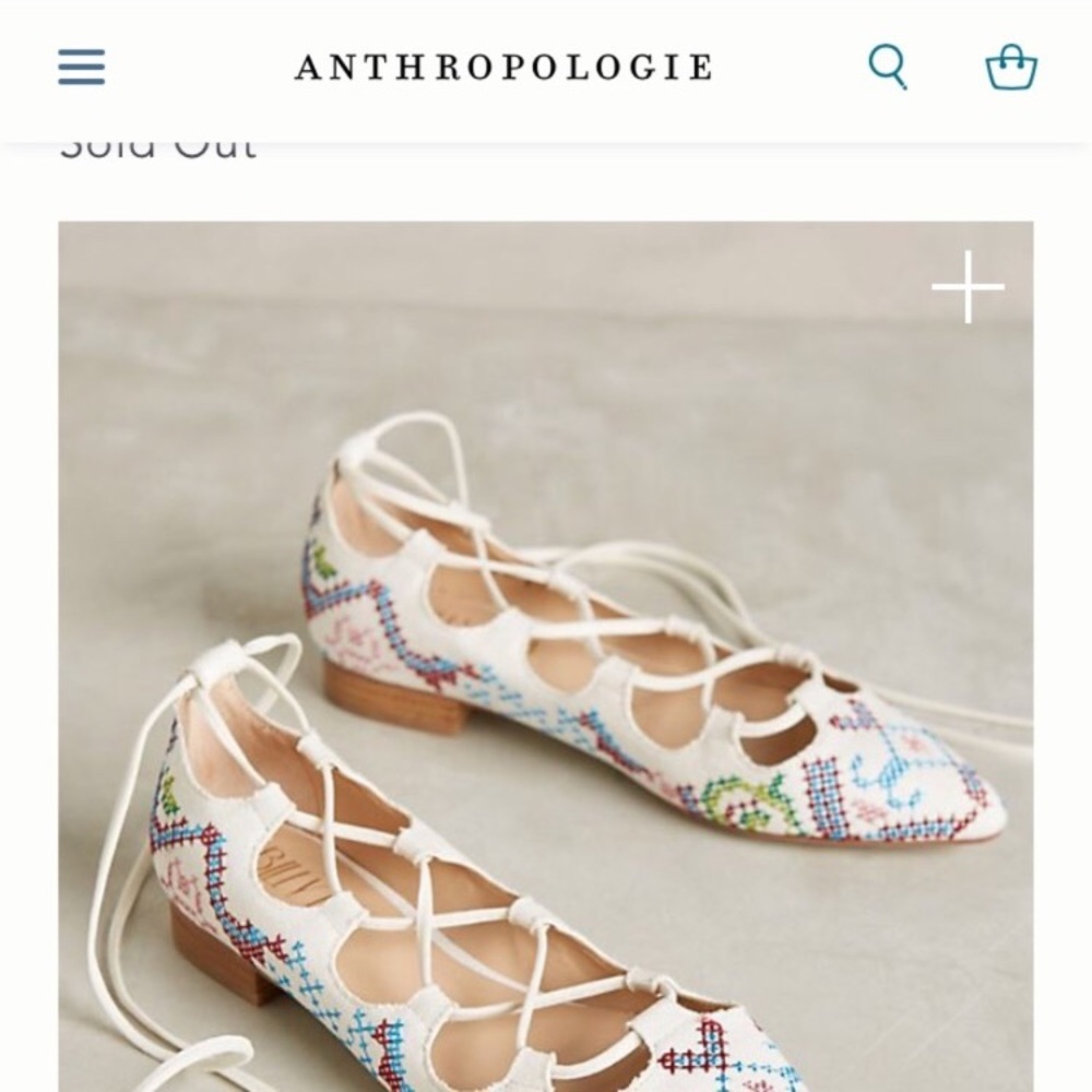 Billy Ella lace up flats from Anthropologie
